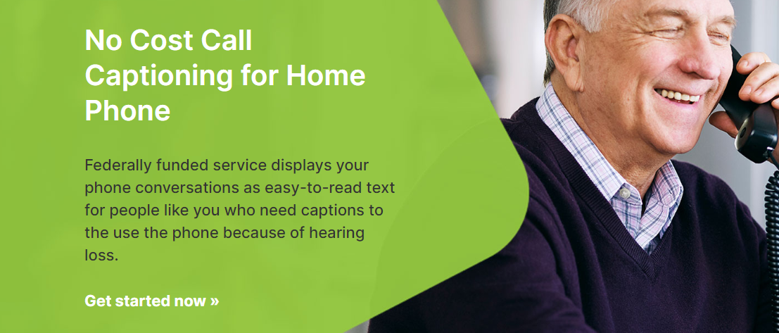 no cost cell captioning for home phone